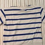 Blue & white striped sweater crewneck coastal summer Size L Photo 5