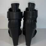 Vince Kara black Leather Cutout open toe wedge sandals size 6M Photo 6