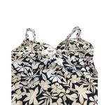Lands' End  Women's Tankini Black & White Swim Top Floral size 14 NWOT Photo 6