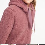 Old Navy  half zip womens sherpa purple hooded sz Medium Photo 2