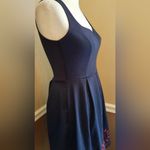 Mystic Navy Blue With Red Embroidery Pleated Skirt ModCloth Dress by Retro PinUp Photo 2
