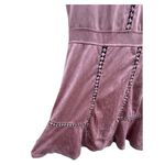 Taylor & Sage  Blush Pink Embroidered‎ Suede Dress Size Medium Midi Boho Dress Photo 1