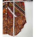 T9 Fig and Flower Blouse Womens PS Petite Paisley Print Button Front Multicolor Brown Size undefined Photo 3