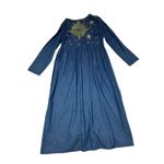 Vtg Sun Belt Denim Celestial Maxi Dress Hand Photo 5