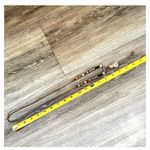 Brown green and red long ceramic beaded tribal pendant necklace on cord Photo 4