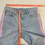 Women's 8P Modern Ankle Jean With Pink Side Stripe Light Wash Denim Blue Photo 5