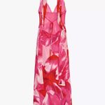 ZARA  Elegant Pink Floral Maxi Dress Photo 8