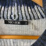 Nic+Zoe Anthropologie Blue Print Knit Cowl Neck Long Tunic Sweater L Photo 4