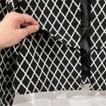 Ellen Tracy  Women’s Black & White Diamond Pattern Open Front Blazer Photo 7