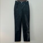 Wilfred Aritzia  Melina‎ high rise straight black vegan leather pant Size 6 Photo 1