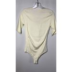 La Winner Cream Half Sleeve Crisscross Detail Body Suit Size M/L Size L Photo 2
