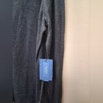 Vera Wang NEW Gray Cardigan with Black Ruffle Detail SZ-XL  60% COTTON Photo 4