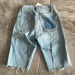 frame denim Le Vintage Bermuda Raw Edge Jean Shorts in Blue Size 23 NWT $195 Photo 7