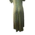Mila Mae Midi Button Down Shirt Dress in Green Size M Photo 14