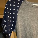 Sign Here Patriotic Dress Stars & Stripes USA Flag Gray T Photo 2