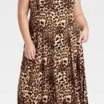 Ava & Viv  Leopard Print V-Neck Strappy Maxi Dress, Size XXL, NWT Photo 0