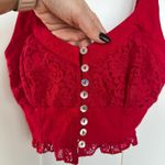 Free People Intimately Women's Red Here I Go Lace Brami Top, Size XS, Like New Photo 4
