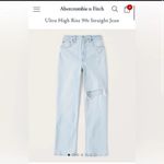 Abercrombie & Fitch Abercrombie  The Ultra High Rise 90s Straight Jean Sz 8L fall denim casual $109 Photo 1