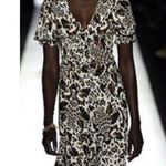 Diane Von Furstenberg  Martina Shirred Waist Animal Print Midi Dress Size 6 Photo 3