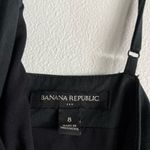 Banana Republic  Charcoal Halter Midi Dress Ruched Waist Lined Size 8 Photo 7