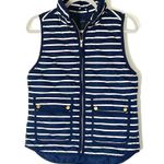 J.Crew Nautical Down Fill Striped Zip Front Puffer Vest Size XS Photo 1