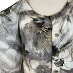 Chico's Chico’s SZ 2 (Large) 2-fer Top Jacket Floral Button-Up Long Sleeve Stretch Multi Photo 1