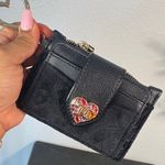 Juicy Couture Black Wallet with Gold Heart Charm Photo 1
