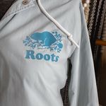 Roots  Canada Baby Blue Snap Button Hooded Windbreaker Rain Jacket Photo 3