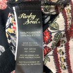 Funky Soul Long Sleeve Boho Hippie Black Floral Dress Size Medium Photo 13