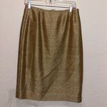 Vintage Le Suit Gold SKIRT Tailored Professional Style Suit skirt only Size 8 Photo 2