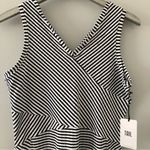 Tail Activewear Stripe V Neck Dress with Cross Over Panel NEW Size M Photo 2