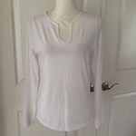 Zadig & Voltaire Women’s Tunisien Skull Strass Beaded Henley White Cotton Top Photo 4