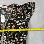 Loft Floral Midi Dress V Neck Short Sleeve Empire Waist Spring Summer Small Photo 9