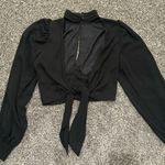 HYFVE  Black Open Back Halter Top Photo 0