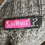 Say What? Vintage Y2K Gray Knit Vest Preppy Grunge Minimalist Academia Retro Large Photo 2