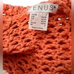 Venus Women's Orange Coral Crochet Hooded Dress Long Sleeve Size S (stretchy) Photo 5