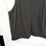 Woman Within 22W 24W Reversible Vest Black Fleece Green Knit Full Zip Cable B Photo 8