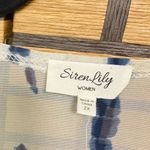 Siren Lily ‎ Blue And White Tie Dye Mesh Kimono Size 2X Photo 4