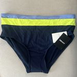 DKNY  Navy Color Block Stretch Lined Bikini FullCoverage Swim Bottom Size XXL NWT Photo 2