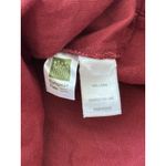 Garnet Hill  100% Linen Shirt Dress Size 8 Red‎ Button Front Classic Office Beach Photo 4