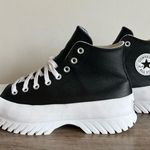 Converse Chuck Taylor All Star Lugged Hi Black Leather Shoe Size 8.5 or 10.5 Photo 2