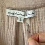 Young Fabulous and Broke  Orchid Gauze Short Sleeve Cropped Pink Lavender Blouse L Photo 5