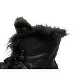 UGG Womens  Shoes Croft Fur Boot High Top Lace Up Sneakers Black Leather Size 5.5 Photo 2