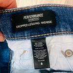 EXPRESS Mid rise cropped legging raw hem performance stretch size 8 Photo 1
