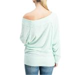 Free People WE THE Mint Palisades Off-the-Shoulder Sweater Top Sz XS NWT Photo 1