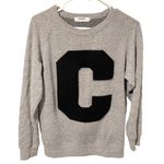 Chrldr Size Small Grey Big Black C Crewneck Pullover Sweatshirt Photo 0