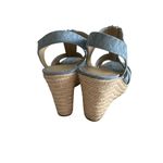 Michael Kors Light Blue Logo Espadrilles Wedges Size 6.5 Photo 11