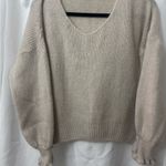 Luxe GG  Soft Cream Knit Sweater Photo 8