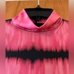 Alice + Olivia  Delora Pink Tie Dye Dress Mock Neck Exposed Back Zip Celeb Style Photo 11