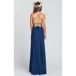 Show Me Your Mumu Godshaw Goddess Gown Crisp Navy Blue NWOT Small *Short Lining Photo 6